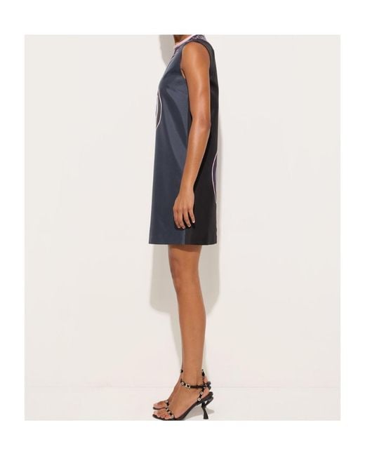 Emilio Pucci Blue Pucci Astro Print Mini Dress