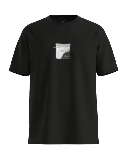 Boss Black Graphic-Print T-Shirt for men