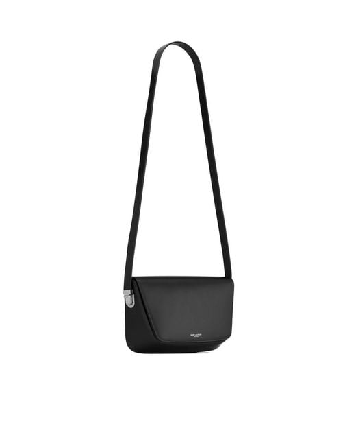 Saint Laurent White Foldover Top Small Crossbody Bag for men