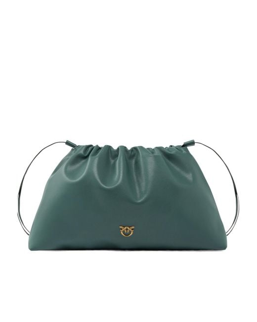 Pinko Green Maxi Clutch Bag