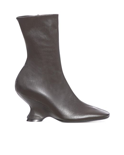 Dries Van Noten Brown Leather Bootie