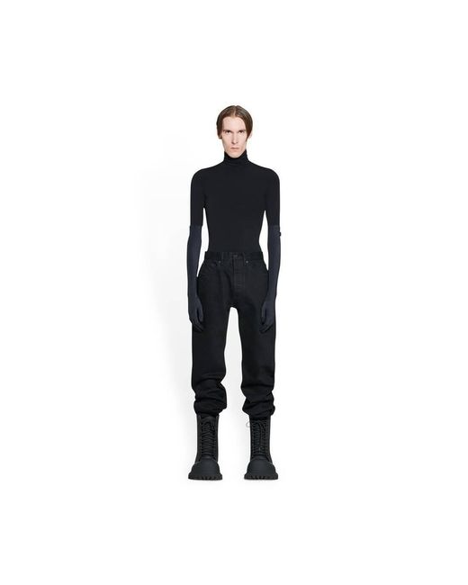 Balenciaga Black Straight Leg Jeans for men