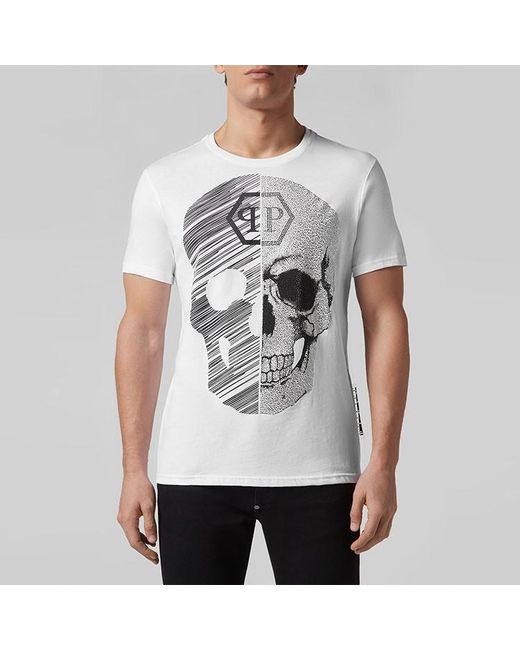 Philipp Plein White Logo Details T-Shirt for men