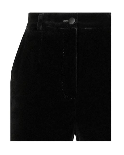 Dolce & Gabbana Black Tailored Velvet Tuxedo Pants