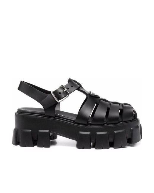 Prada Black Foam Rubber Sandals
