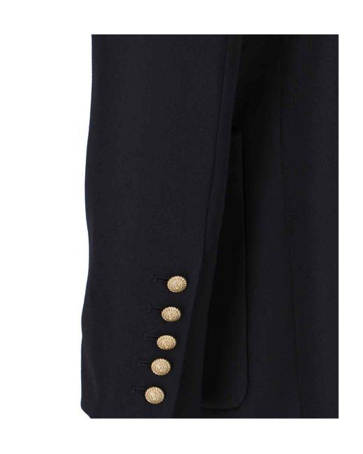 Balmain Blue Double-Breasted Tailored Blazer