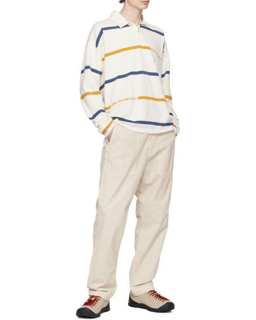 Stone Island Natural Striped Cotton Shirt for men