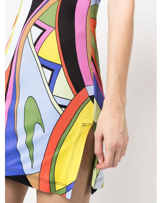 Moschino White Graphic-Print Short Dress