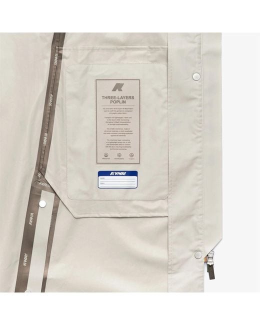 K-Way Gray Poplin Trench Coat