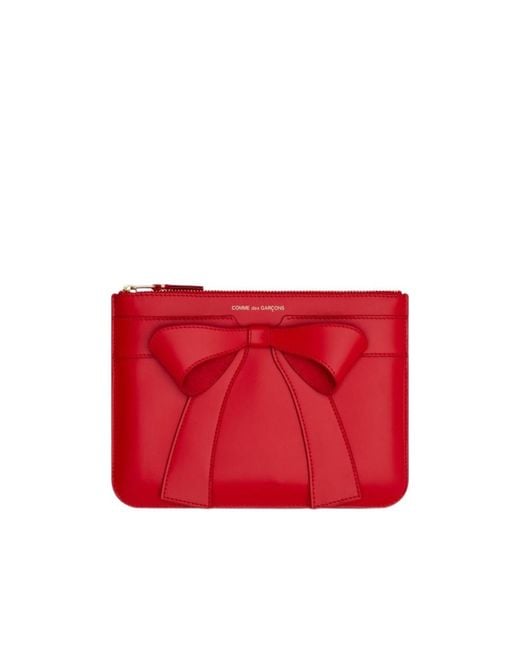 Comme des Garçons Red Zip Wallet for men