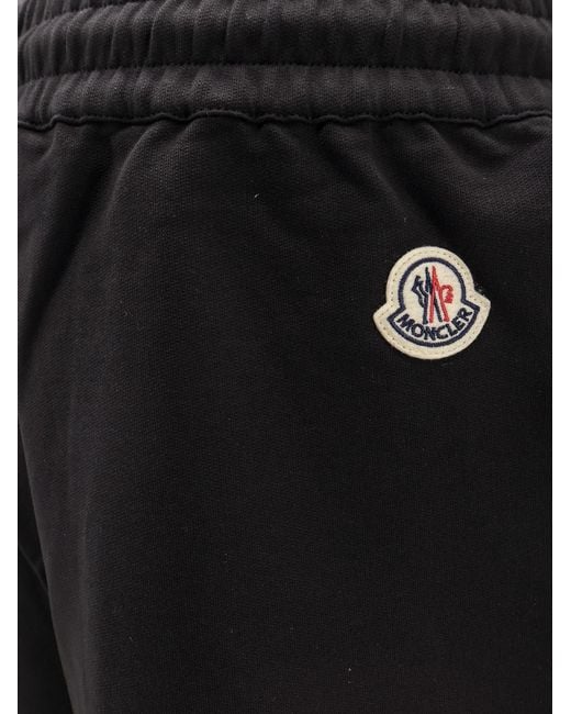 Moncler Black Cotton Track Shorts