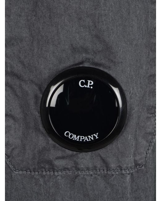 C P Company Gray Utility Button-Front Jacket for men