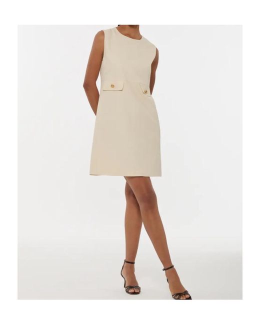 P.A.R.O.S.H. Natural P.A.R.O..H. Raisa 26 Sleeveless Mini Dress