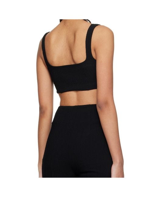 Nanushka Black Bralette Crop Top