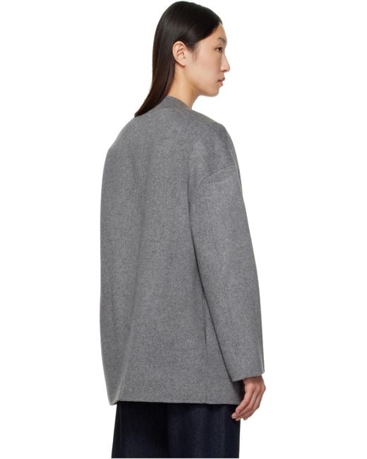 Loulou de Saison Gray Dunne Single-Breasted Coat