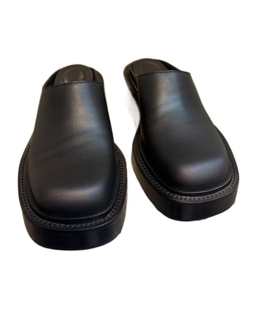 Alexander Wang Black Square Toe Slip-On Mules