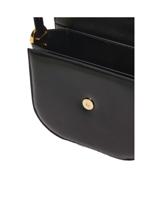 Jil Sander White Medium Coin Foldover Crossbody Bag