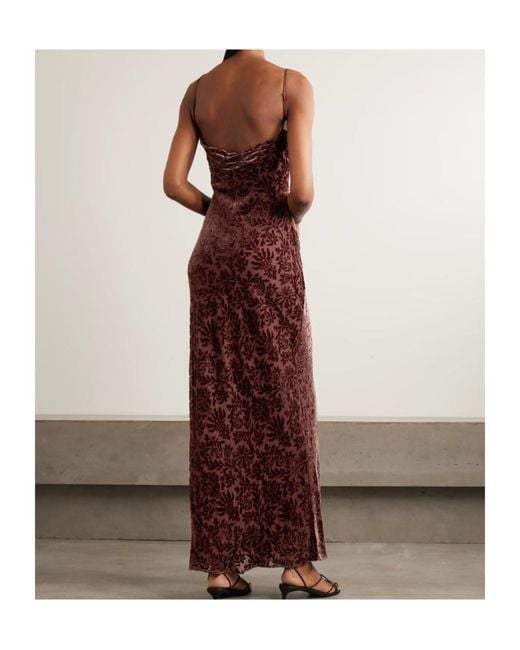 Veronica Beard Purple Jolynn Devoré-Velvet Maxi Dress