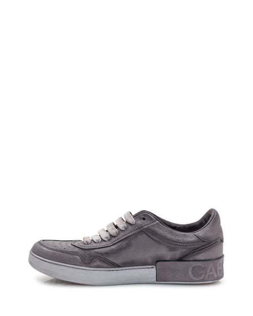 Dolce & Gabbana Gray Logo Debossed Sneakers for men