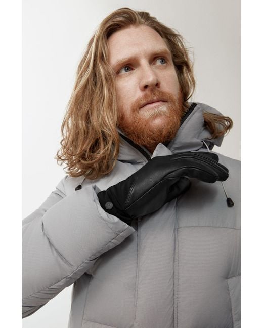 Canada Goose Black Panelled-Design Gloves for men