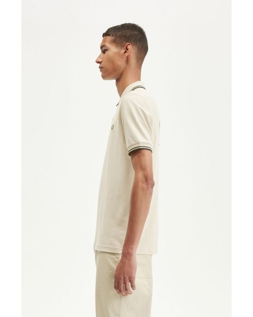 Fred Perry Natural Logo-Embroidered Cotton Polo Shirt for men