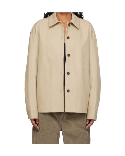 Studio Nicholson Natural Long Sleeve Casual Jacket
