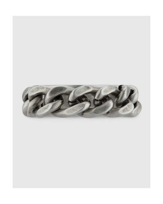 Gucci Green Logo Plaque Chain Ring
