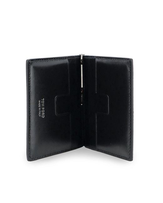 Tom Ford Black Bi-Fold Cardholder for men