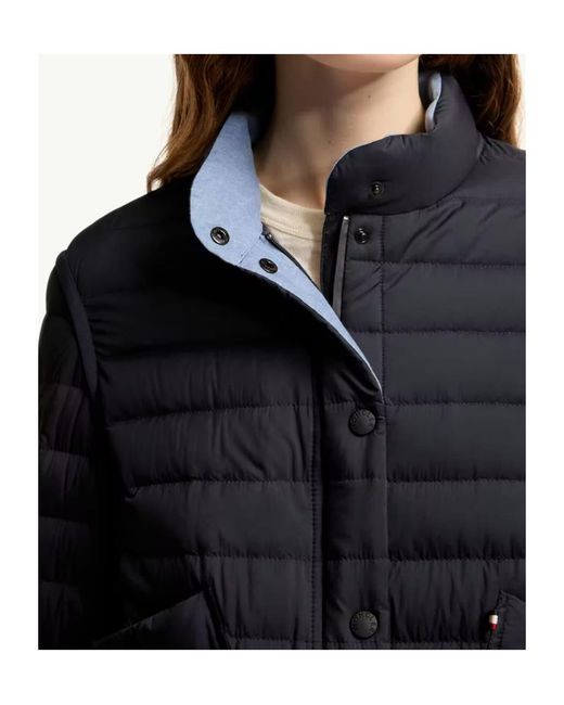 Moncler Blue Grenoble Madulains Logo Patch Quilted Jacket