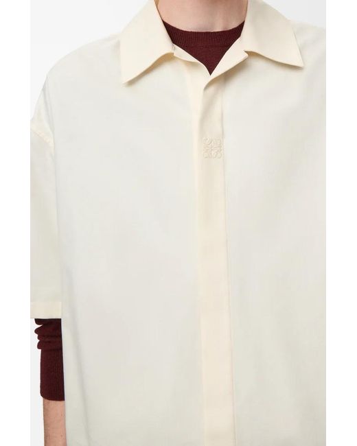 Loewe White Relaxed Short Sleeved Shirt for men