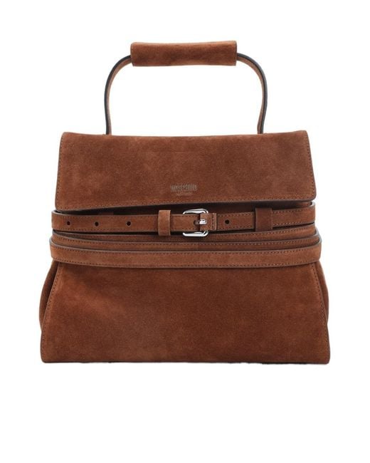 Moschino Brown Tie Me Regular Handbag