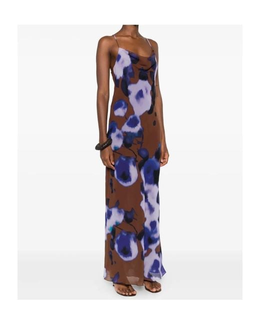 Patrizia Pepe Blue Floral-Print Dress