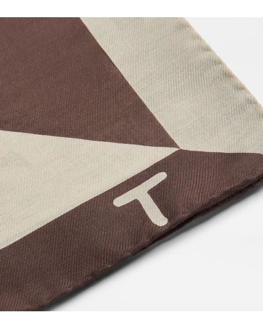 Tod's Gray Square Scarf for men