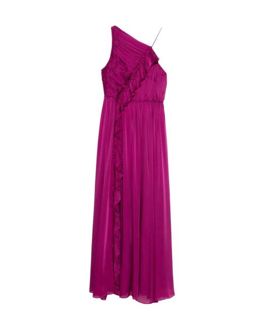 Ulla Johnson Purple Aisha Ruffled Maxi Dress