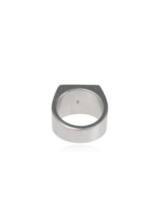 Vetements White Logo Ring for men