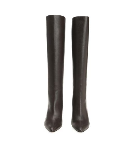 MM6 by Maison Martin Margiela Black Slip-On Knee-High Boots