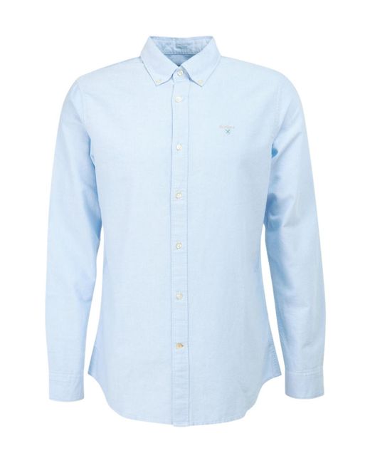 Barbour Blue Button-Down Plain Shirt for men