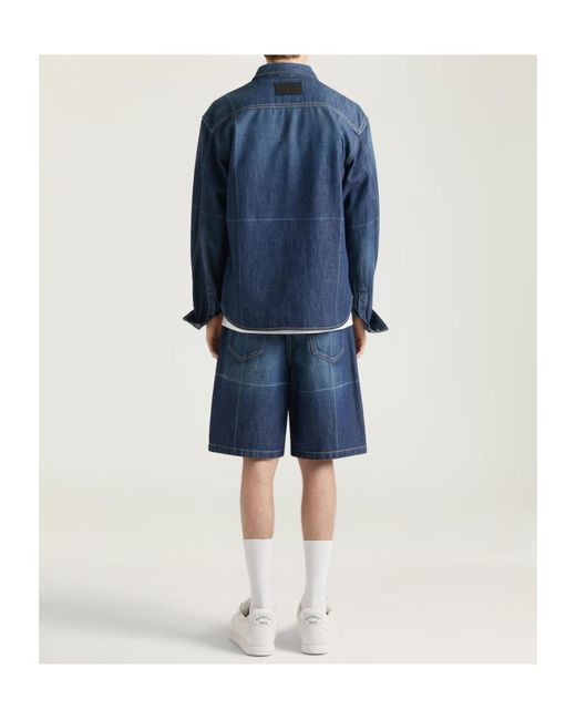 Givenchy Blue Couture Seam Bermuda Shorts for men