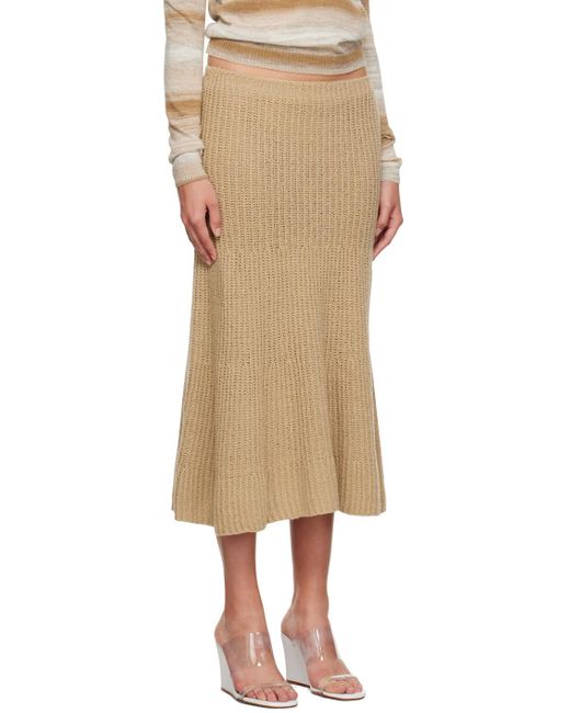 GIMAGUAS Natural Isola Midi Skirt