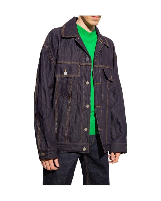 Bottega Veneta Blue Buttoned Denim Jacket for men