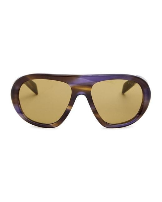 Prada Metallic Pilot Style Sunglasses