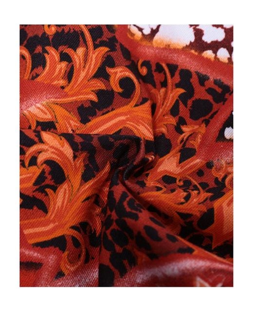 Versace Jeans Red Printed Casual Pants