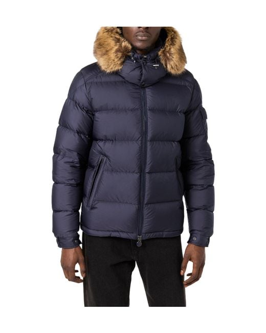 Moncler Blue Medium Solid Jacket for men