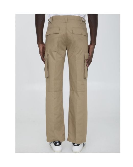 Céline Natural Technical Cotton Cargo Trousers for men