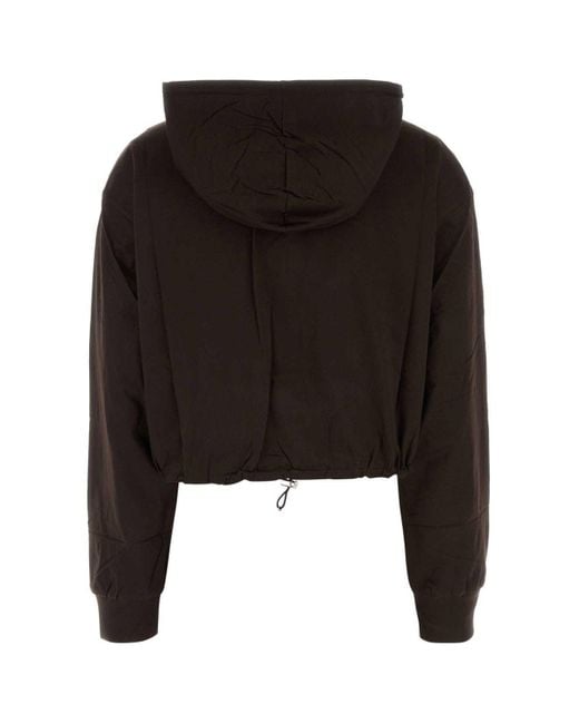 Prada Black Reversible Cotton Jersey And Re-Nylon Hoodie
