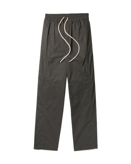 Rick Owens Gray Drawstring Casual Trousers for men