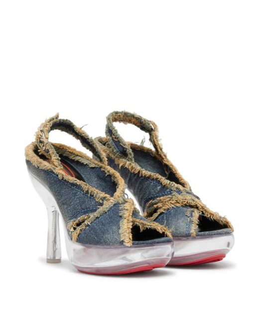 DIESEL Blue 120Mm D-Lake Platform Sdl Sandals