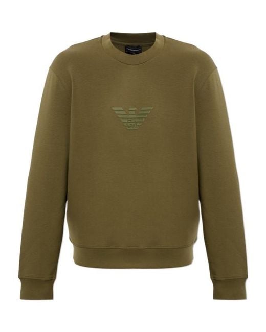 Emporio Armani Green Long-Sleeve Sweatshirt for men