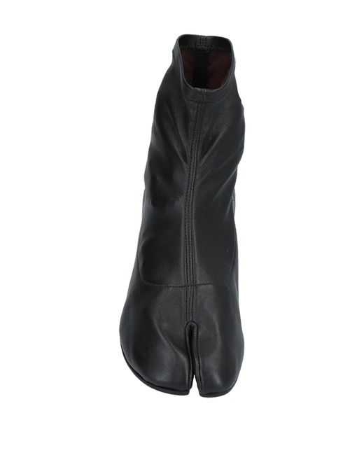 Maison Margiela Black Minimalist Solid Color Ankle Boots