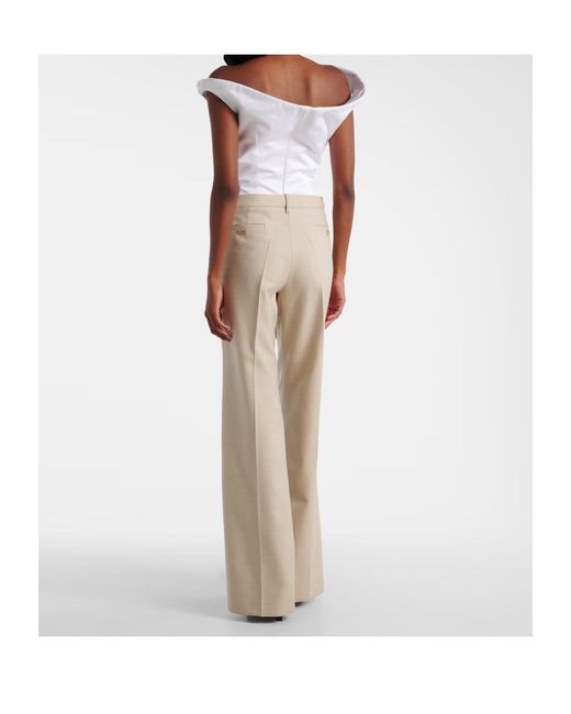 Magda Butrym Natural Wool Flared Pants